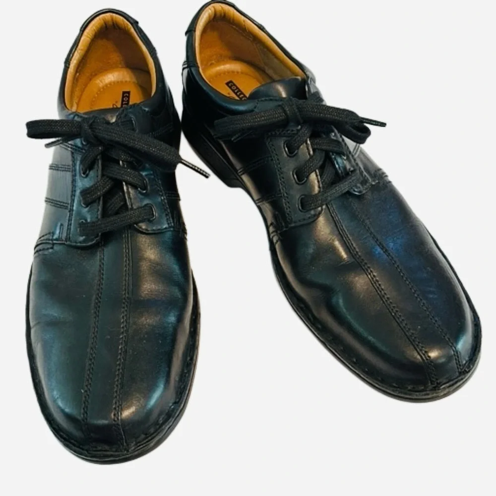 Clark Collection Soft Cushion Mens Oxfords, Size 12W, Black